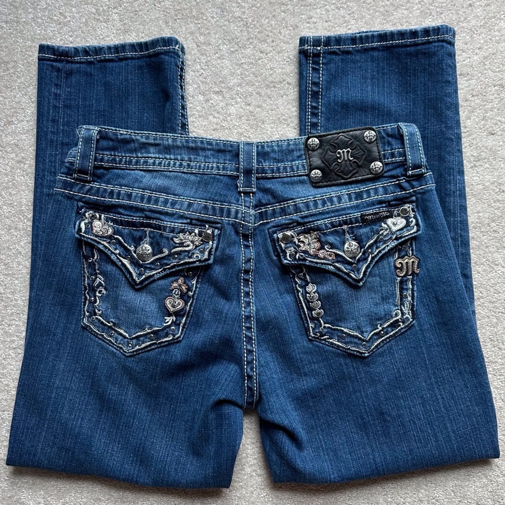 Miss Me Embellished Boyfriend Capri Jeans